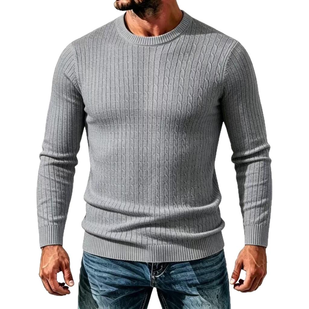 Men's Slim Fit Neck Knit Sweater Long Sleeve Casual Pullover Top