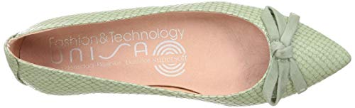 Unisa Damen Spitzballerinas, Hellgrün/Python, Größe 22,5 cm, 2E