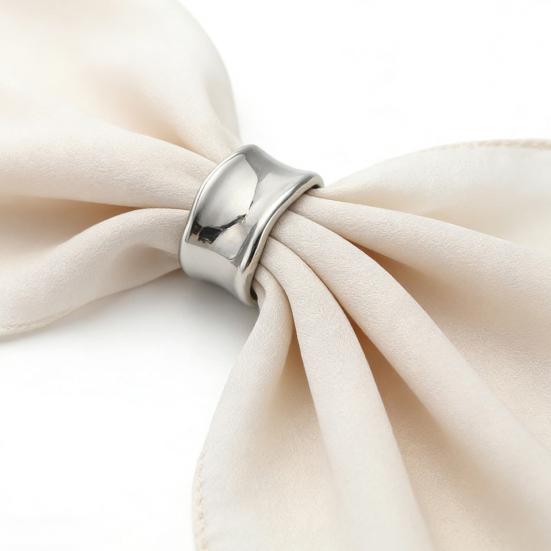 Wavy Scarf Ring Simple Silk Scarf Ring Fashion Scarf Holder Slide Ring
