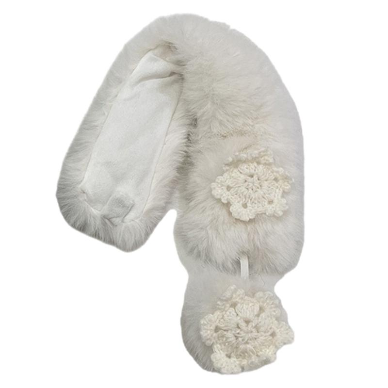 

Stylish Magnetic Knitted Scarf Snowflake Decoration Neckerchief Trendy Scarves for Cold Weather Activity