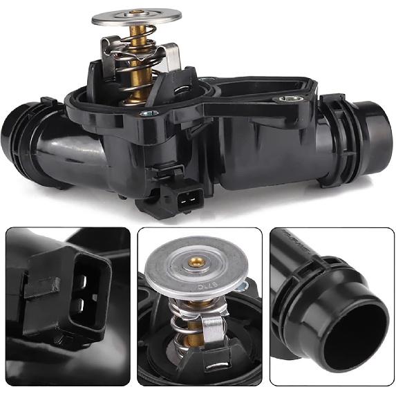 Thermostat For BMW 1999-2006 E46 E39 X5 X3 Z3 Z4 323ci 325i 325xi 330i 525i 530i Thermostat,Thermostat Housing Assembly Replace# 11537509227