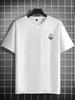 Men Casual Short-Sleeve T-Shirt with Compass Mountain Design Round Neck Perfect for Spring Summer Outdoor Activities