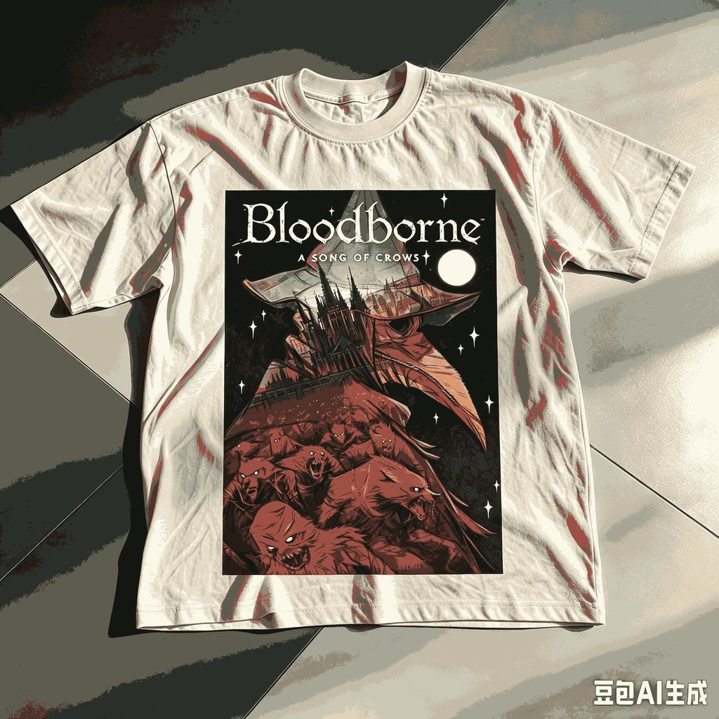 Blood Borne Anime Lover Tshirt Oversized Unisex Streetwear Trendy Cotton Print Tshirts For Unisex Unisex Fashion Breathable Soft