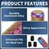 INFINAUTO Car Shift Knob Aluminum Alloy Multicolor with 3 Adapters for Automatic and Manual Vehicles 9.5cm (1 Set)