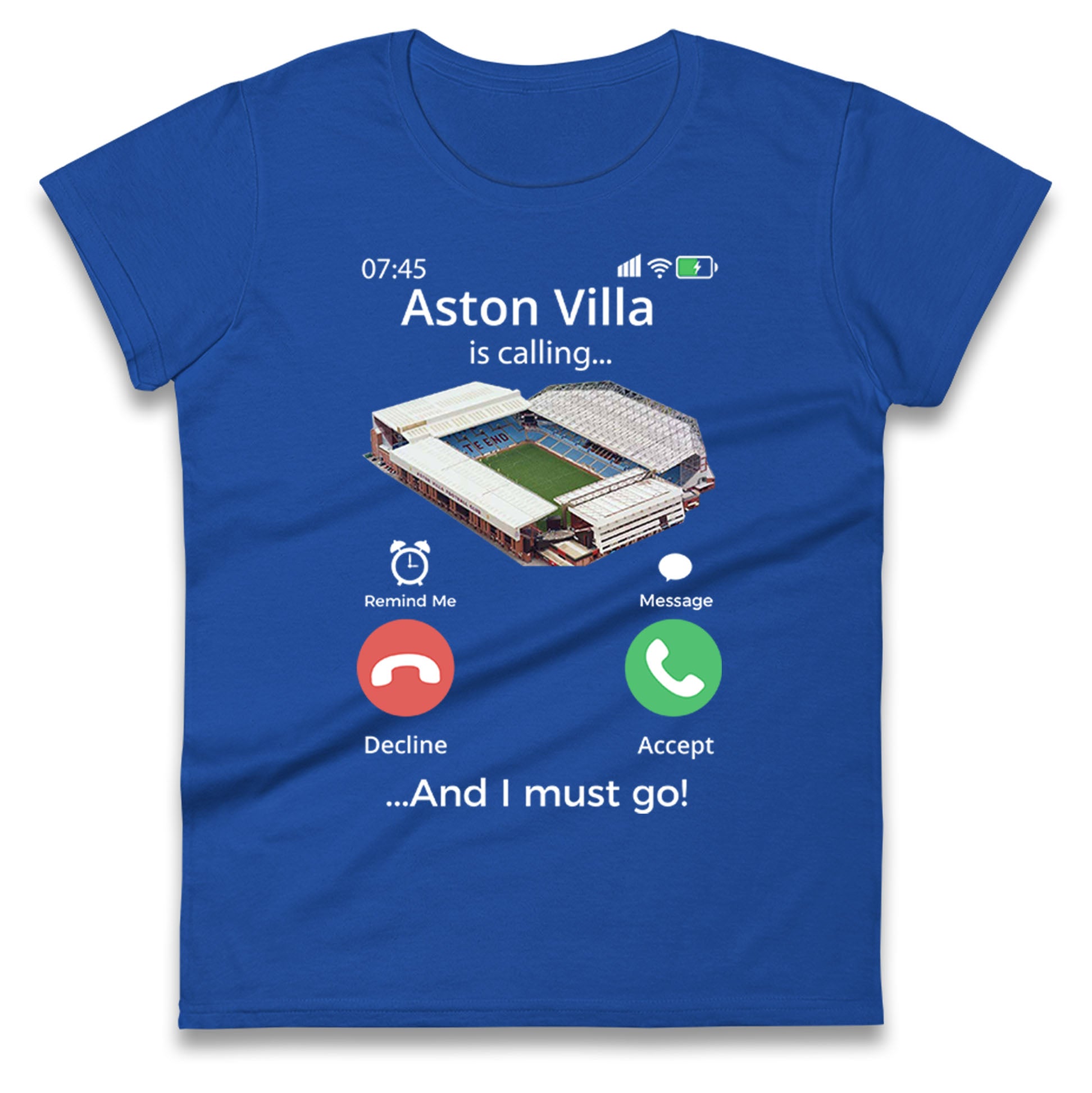 Aston Villa Womens T Shirt Mens Tops Tees Unisex Aston Villa Is Calling Top M