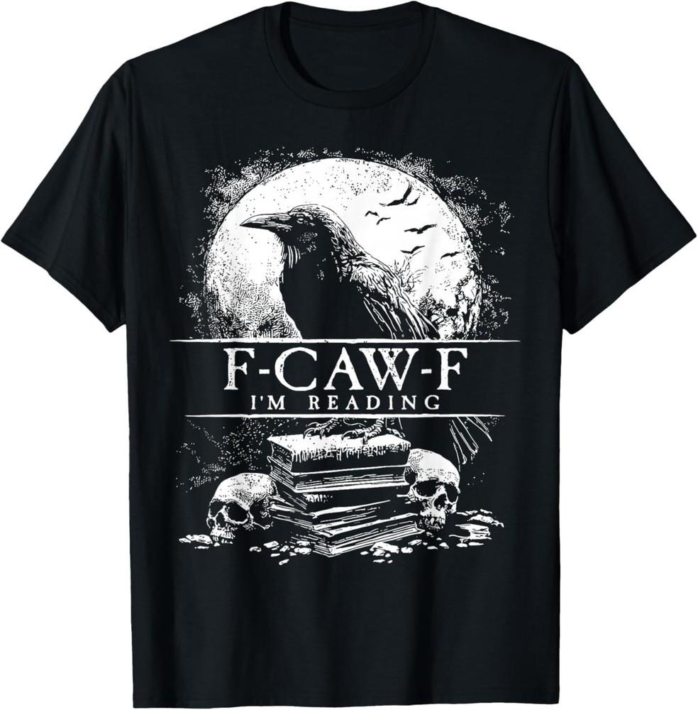 Funny F-Caw-F Books Skulls Gothic T-Shirt 4XL