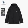 Heren Medium Lengte Donsjack met Capuchon