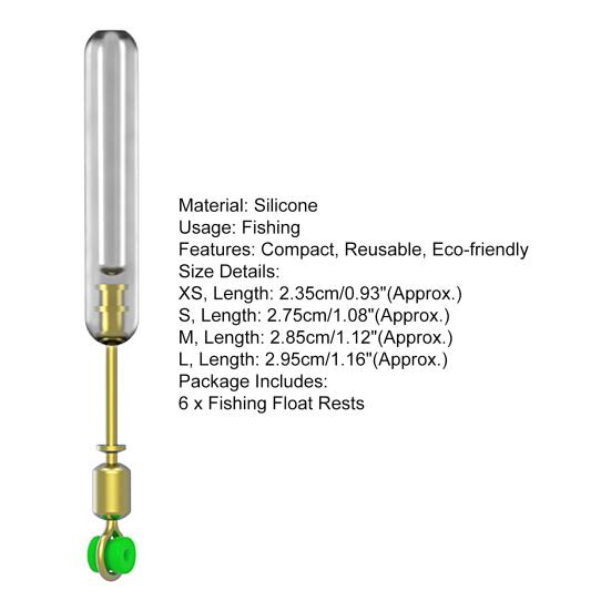 6 Stück Angelposenablagen Drehwirbel Flexibel Anti-Knoten Keine Beschädigung der Schnüre Professionelles Angelwerkzeug Universalwerkzeug Silikon-Pose