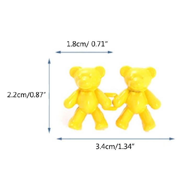 Colorful Bear No Sew Waist Button Jeans Buttons Cute Bear Jeans Buttons Pins
