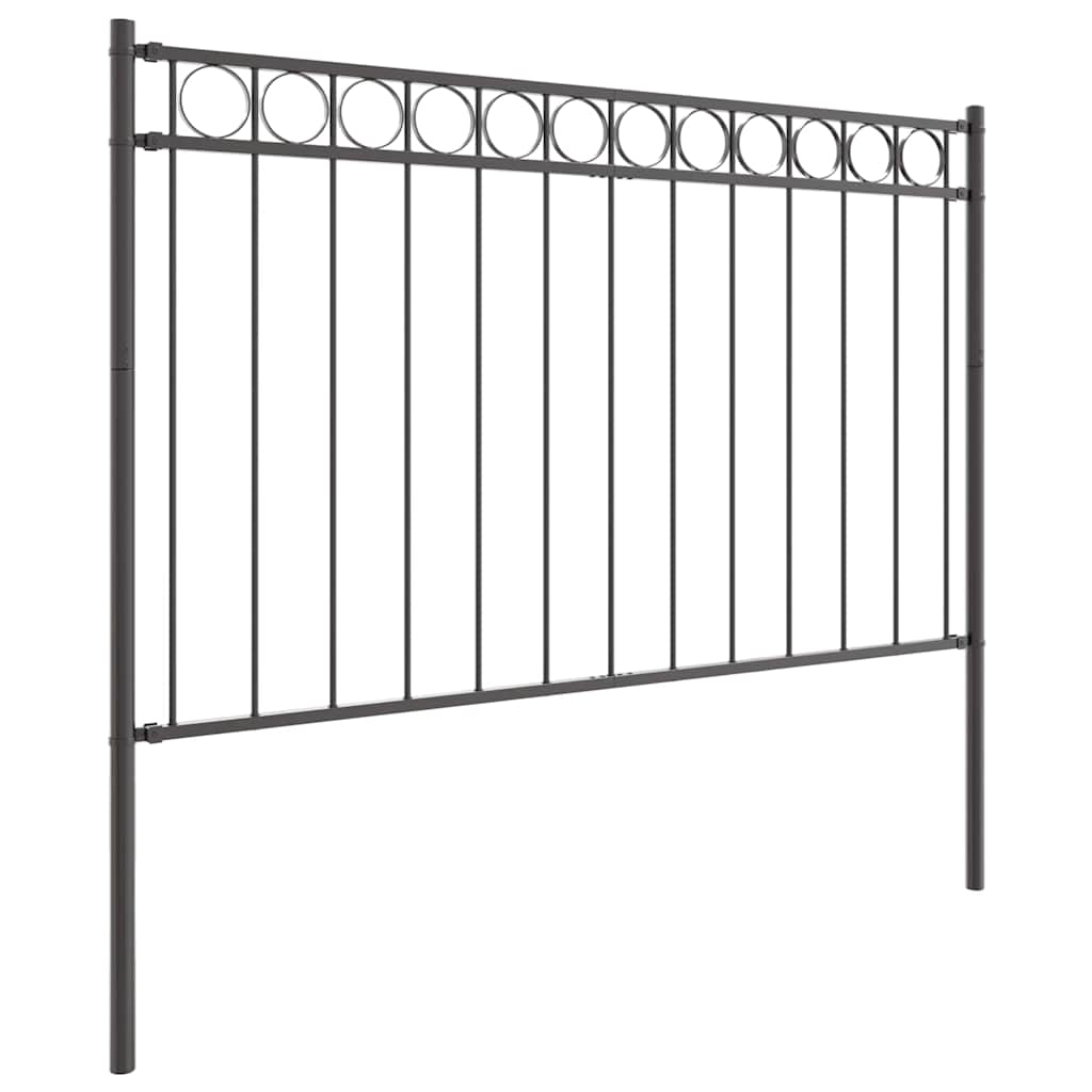 ASSEN Zaunfeld Grau 170 x 130 cm Stahl