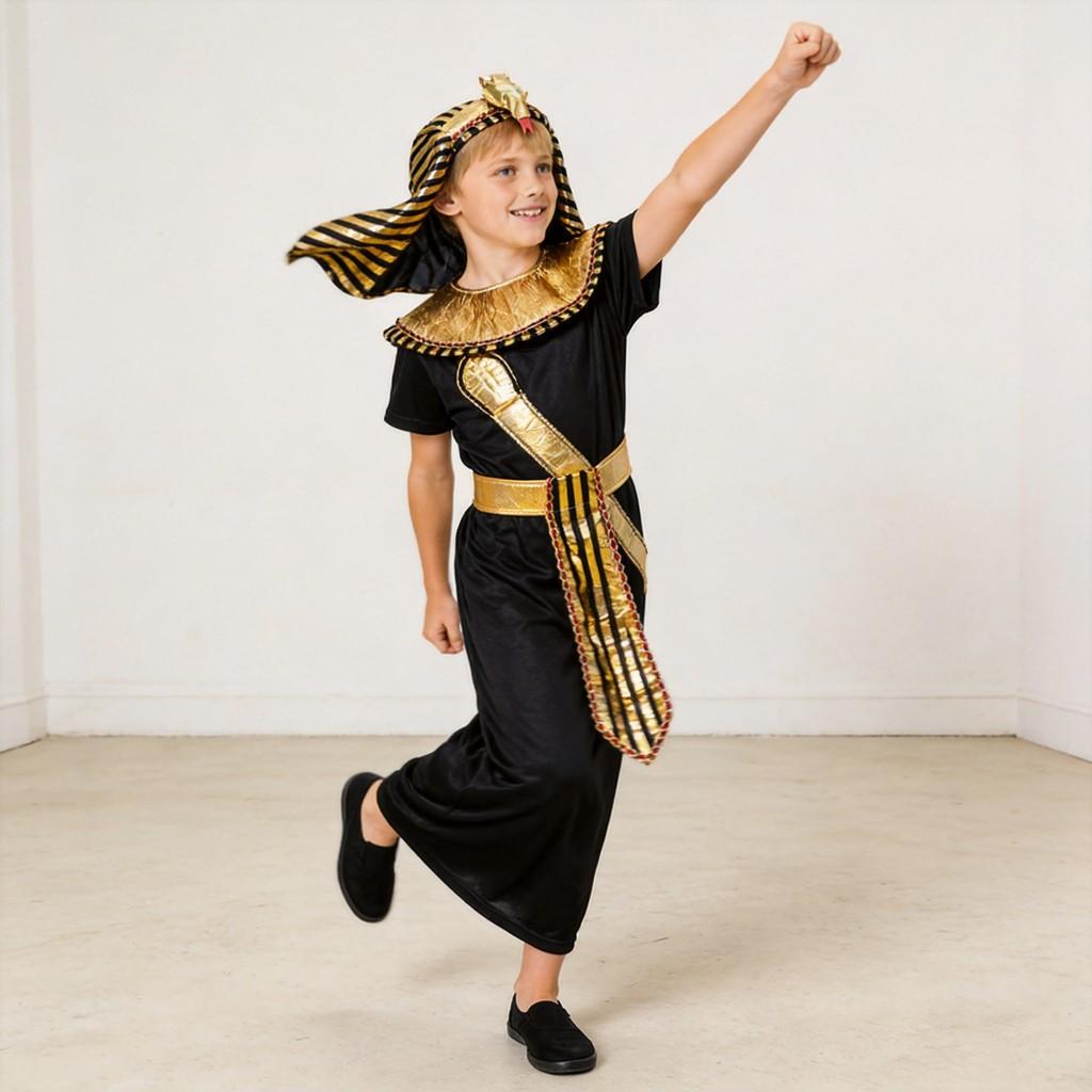 Halloween Costume Egyptian Pharaoh Suit Polyester For Children And Youth