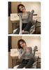 Women's Stylish U-Neck Long Sleeve Knit Top - Fashionable Autumn/Winter Solid Color Sweater