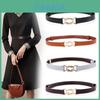 Elegant Leather Waist Strap For Women With Double Loop Closure Suitable For All Seasons