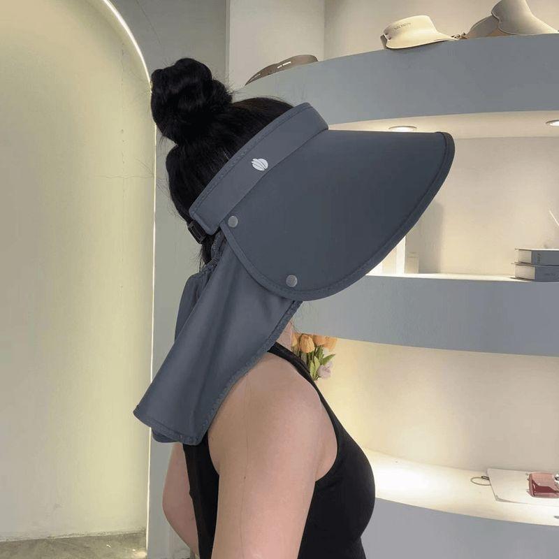 

Big Brim Air Top Sun-Proof Hat for Women 2025 New Arrival Summer UV Protection Face and Neck Protection Integrated Sun Hat U-shaped Long 4.0 dark gray + Neck One size