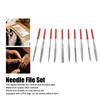 10Pcs Needle File Set Hardened Sturdy   Comfortable Handle Convenient Jewelry Files