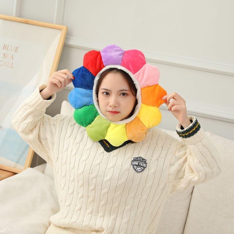 Halloween Software Sunflower Hood Hat, Plush Hood, Photo Props, Photo Props, Cartoon Hood