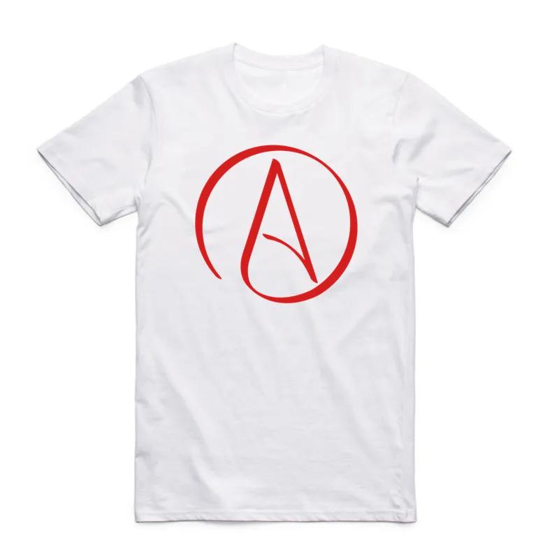 2026 Sommer Herren Damen Print Atheistisches Symbol Design T-Shirt Kurzarm Rundhals Religion Wissenschaft Atheismus T-Shirt
