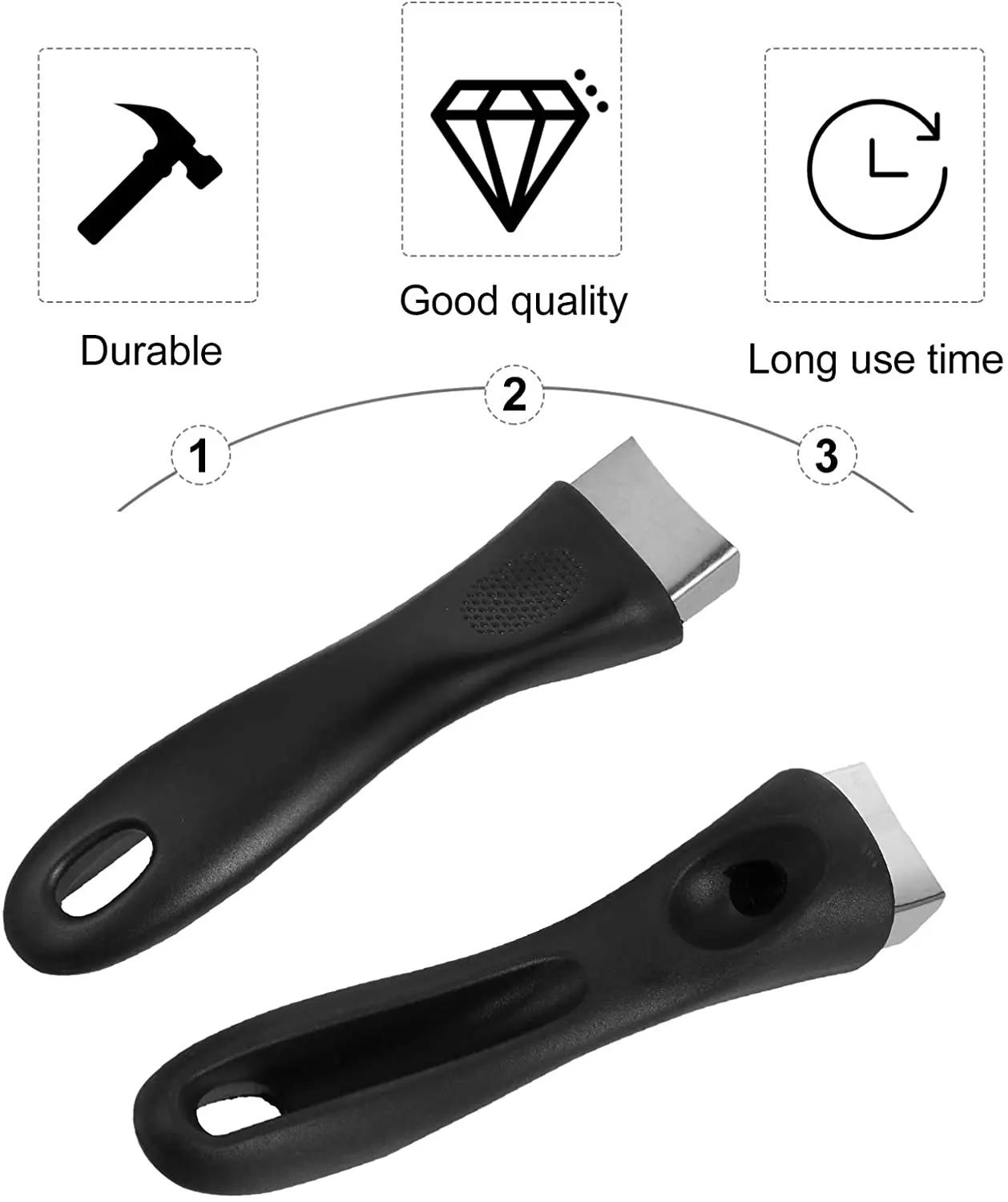 

Ручка для кастрюли с противоскользящей бакелитовой ручкой, черная, длинная, сменная ручка с винтом, аксессуары для кухонной посуды, кастрюля, сковорода