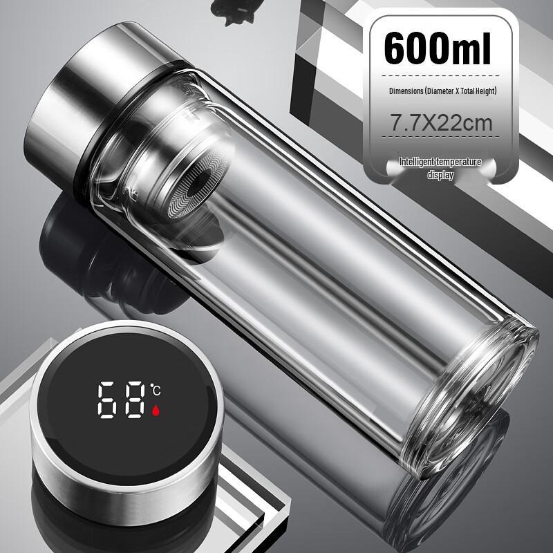 Changqi Smart Temperature Double Wall Glass Tea Cup