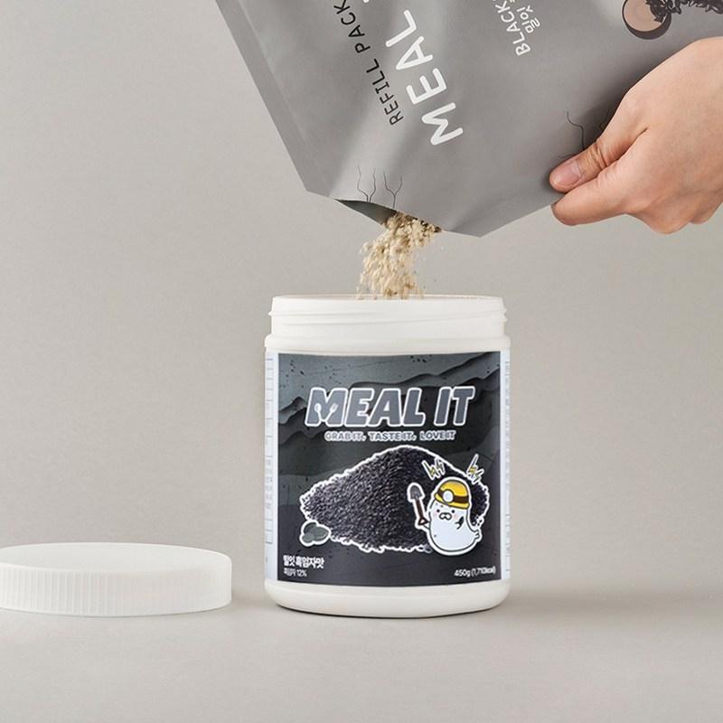 Meal It Meal Replacement Protein Shake Black Sesame Flavor Refill Pack, 500g, 1 unit