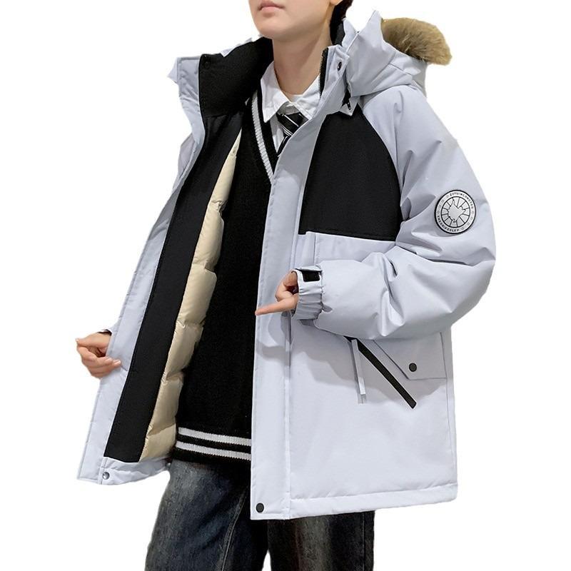 New duck down hard shell charge ski jacket fabric couple down jacket winter windproof thickened waterproof mountaineering suit