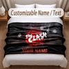 The Cure Printed Flannel Blanket Custom Name Text Soft Warm Throw For Bedroom Holiday Gift