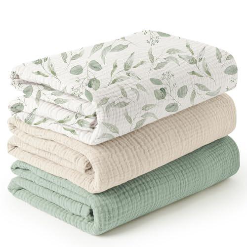 Baby Cotton Yarn Quilt Three-piece Wrapping Towel Newborn Six-layer Wrapping Blanket