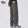 Baleno Men's S&K Loose Straight Leg Casual Pants