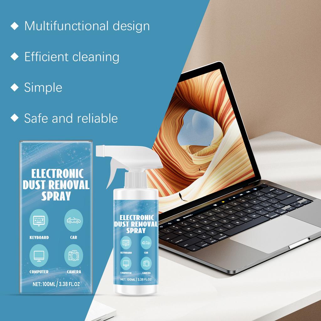 Electronic Contact Cleaner Spray 100ml Quiet Operations for Laptop Computer Car Camera Removes Dust Dirt 1Bottle