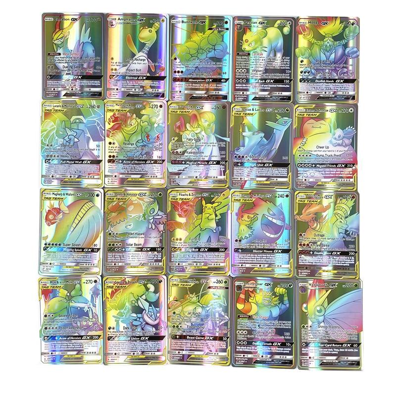 2022 No Repeat Pokemon Shining Gold Games Cards EX GX VMAX MEGA Tag Team  Charizard Pikachu Holographic Anime Bord Game Trading Card Kids Toys X86  comprar a buen precio — entrega gratuita,