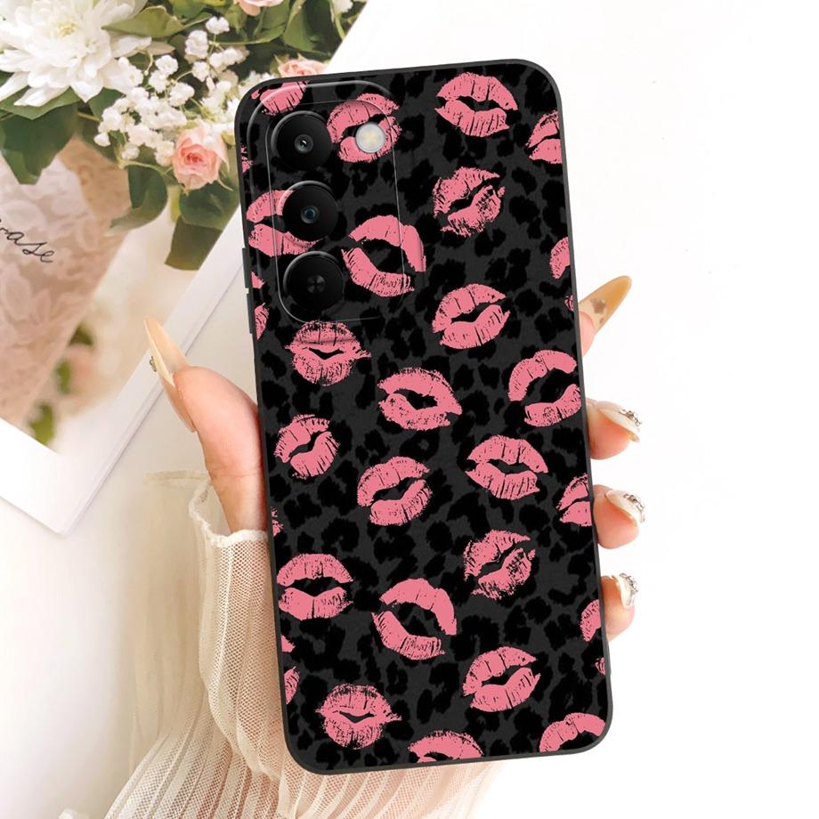 Per Realme C83 C100 Custodia per Telefono Floreale Margherita Estetica Luna Notte Modello Fiocco Funda Copertura Posteriore in Silicone Morbido Opaco Realme P4 Lite