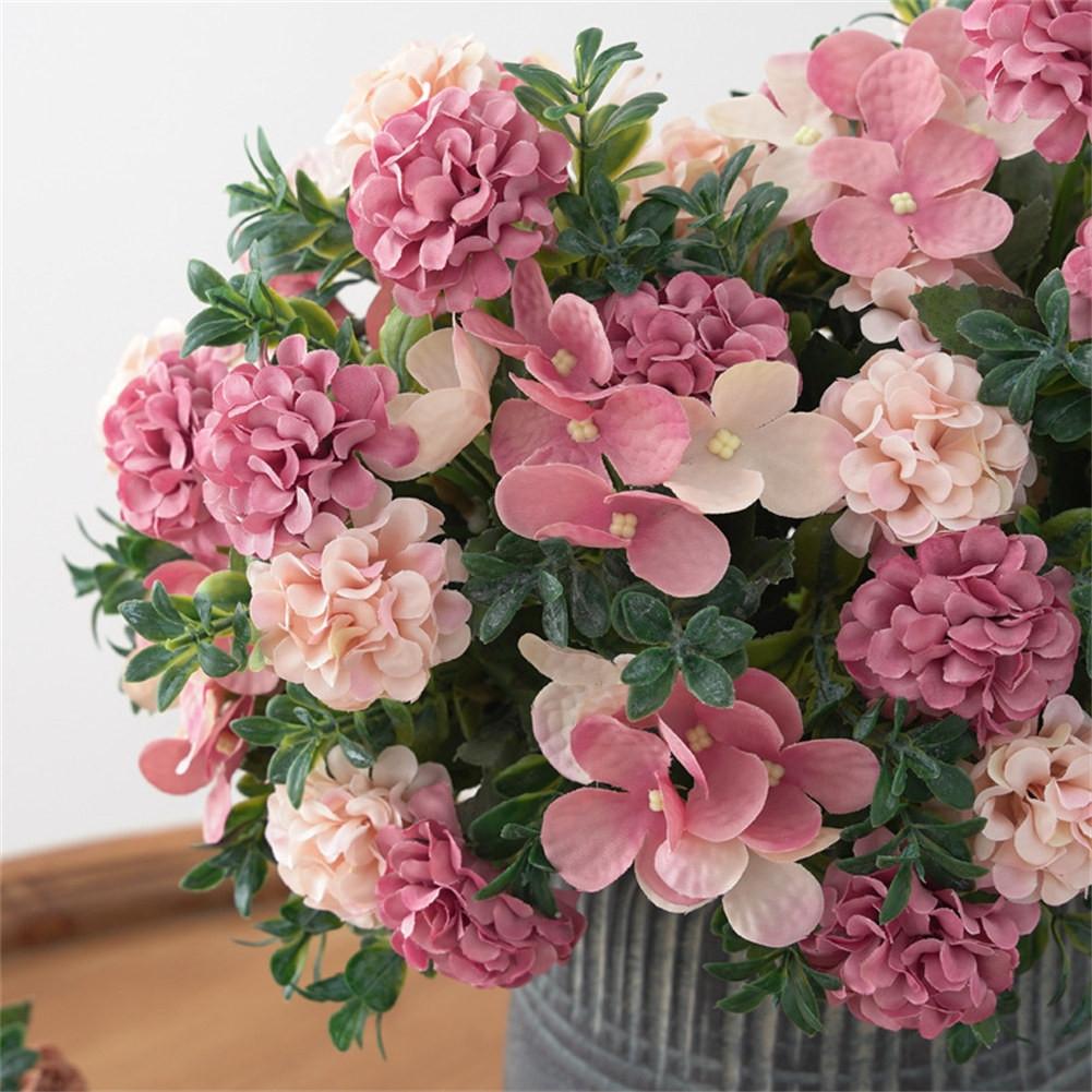 Long Lasting Silk Rose Artificial Flower Bunch for Cemetery Decoration