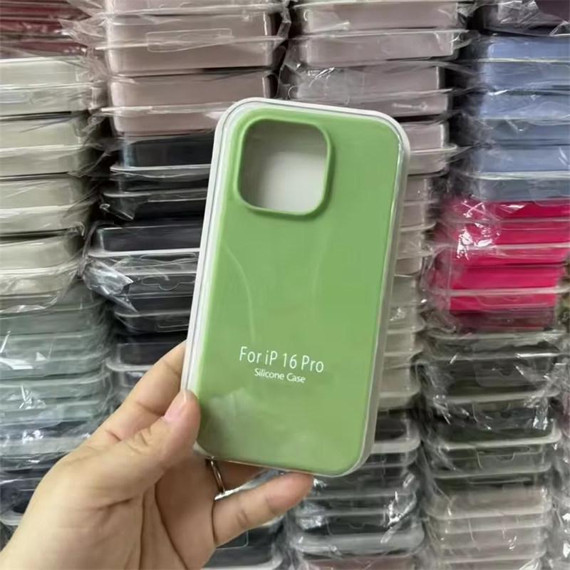 Liquid Silicone Case For Apple iPhone17 Air 15 16E 14 13 12 11 Pro Max Plus Mini XS XR 7/8 SE Phone Official Style Protective Cover