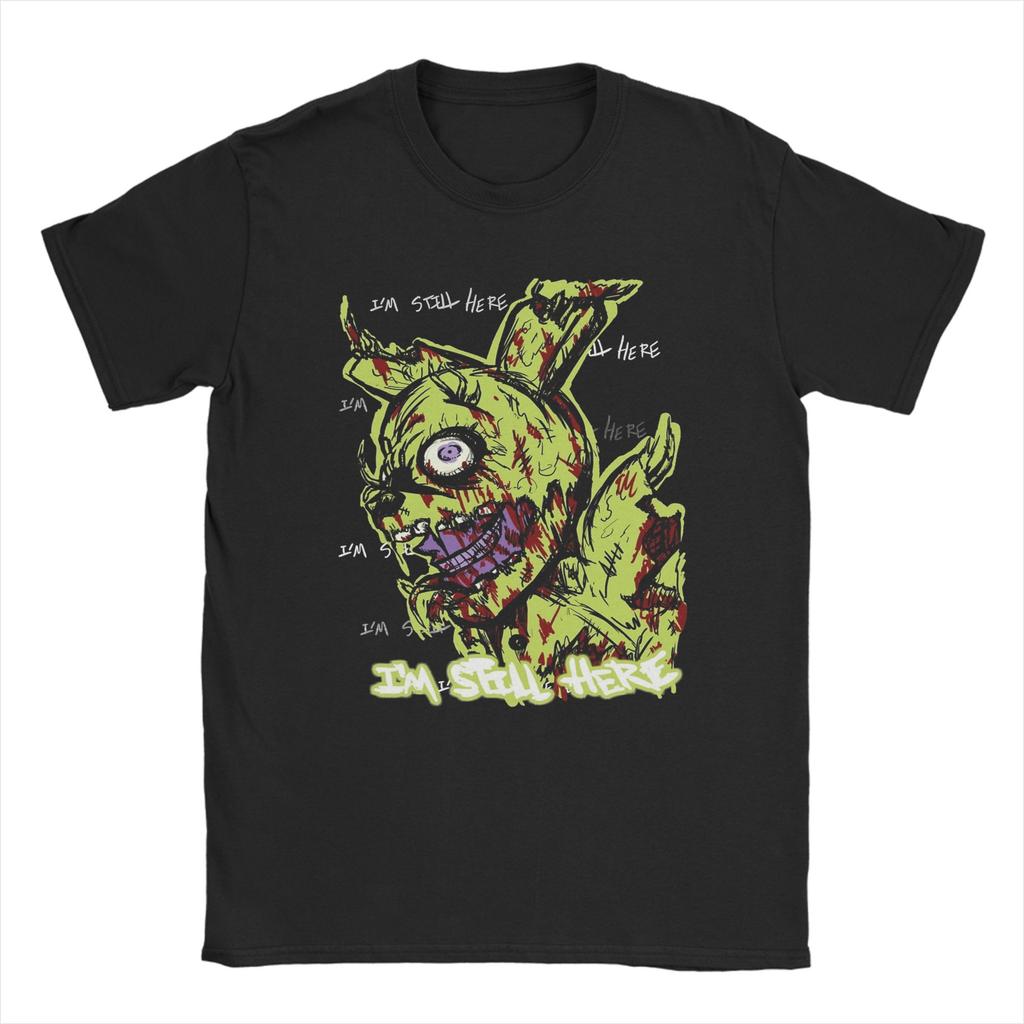 2026 New Mens Short Sleeve Casual Cotton T Shirt Five Nights at Freddys Graphic Printed FNAF Game Character Trendy Tee Top