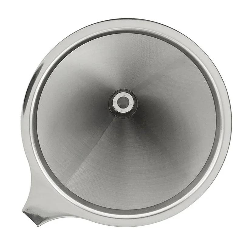 Stainless Steel Coffee Filter Reusable Pour Over Coffee Dripper Double Layer Mesh Drip Coffee Filter Basket Coffee Accessories