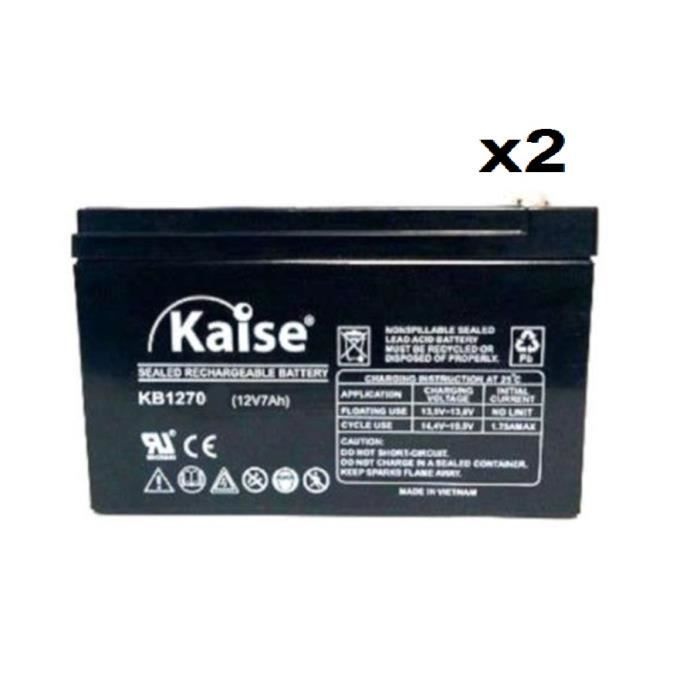 Kaise Batterie au Plomb KB1270 Security 12V7Ah 2 pcs