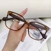 No Makeup Anti-Blue Light Flat Glasses Women'S Large Square Frame Trendy Frame Fashion Glasses Frame Men