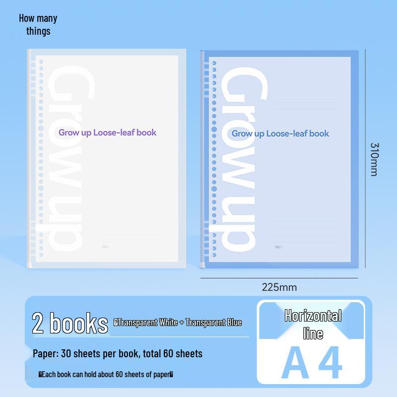 Comfortable Colorful Loose-Leaf Binder: B5/A4/A5, Detachable & Replaceable Pages, Ideal for College Students Studying for Exams