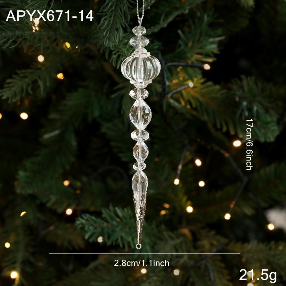 Transparent Christmas Tree Pendant Transparent Hanging Decor  Festive Holiday Display