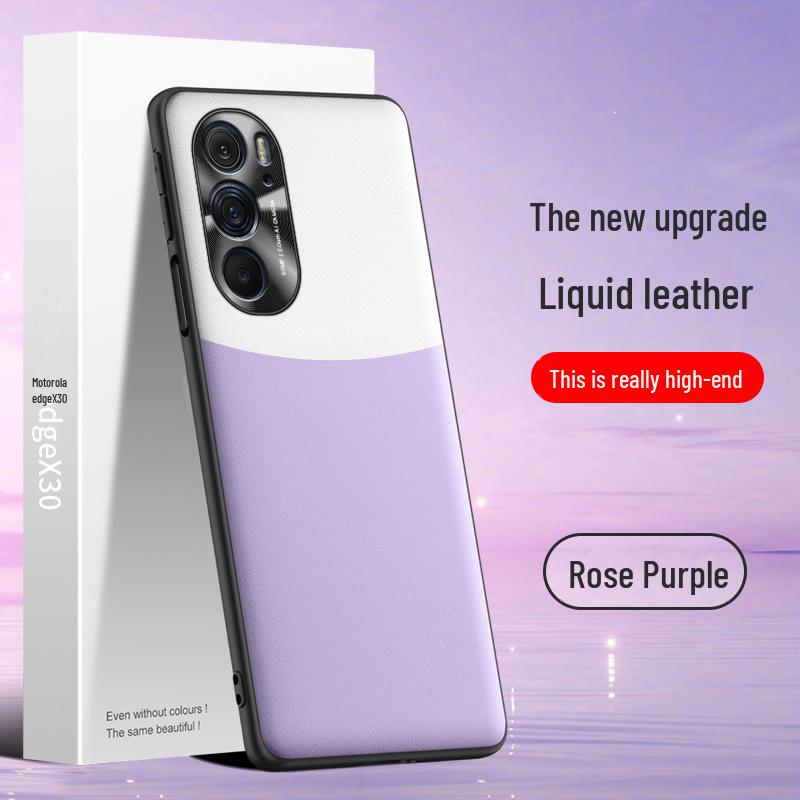 Motorola EdgeX30 Liquid Leather Protective Cover for Anti-Fall Protection - Single Piece Available