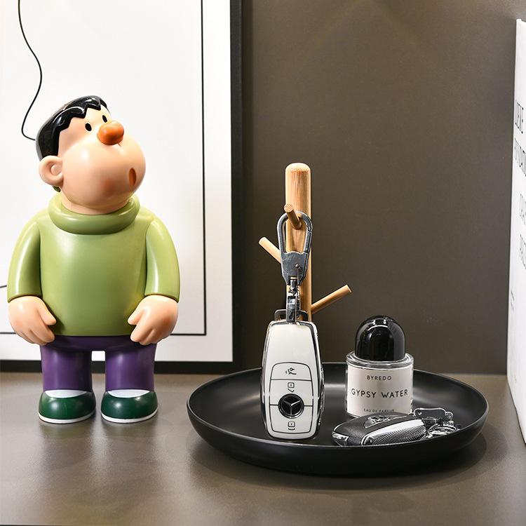 Luxury Entryway Console Table with Key Storage and Decorative Tray