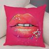 Funda de almohada de labios sexy para mujer, decoración de sofá, hogar, coche, funda de cojín con estampado de pintalabios de dibujos animados