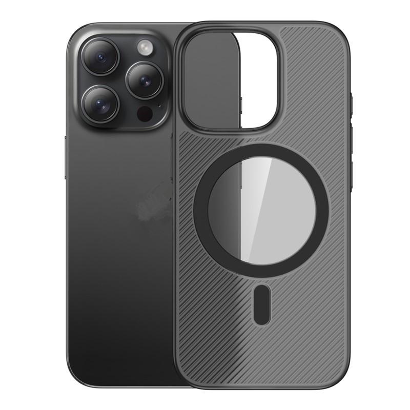 Compatible Magnetic Phone Case for iPhone 16, 16 Pro Max, 15 Pro, 14, 13 - Transparent and Simple Design.