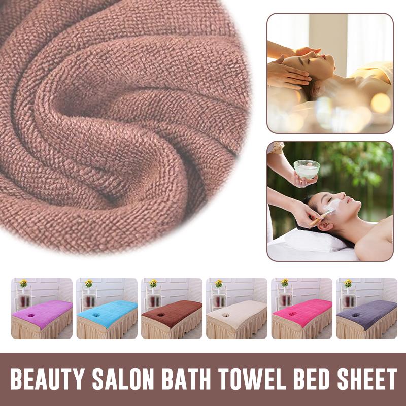 Superfine Fiber Soft Beauty Salon Bed Towel With Hole SPA Massage Bed Table Cover Massage Physiotherapy Thicken Bath Towel