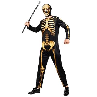 Men’s Skeleton Suit Halloween Costume Adult Jumpsuit Morph Suits for Men Funny Cosplay Party