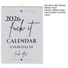 2026 Wandkalender Ein Jahr ungefilterten Badass-Designs Heim-Büro-Schreibtischkalender Funktionelles Layout Kalender