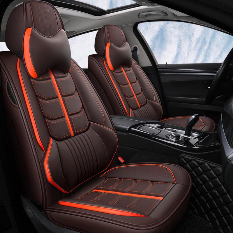 Universal Leather Seat Cover for Corolla Zhi Xiang/Crown - Fits All Seasons, Full Wrap, Five-Seater Cushion