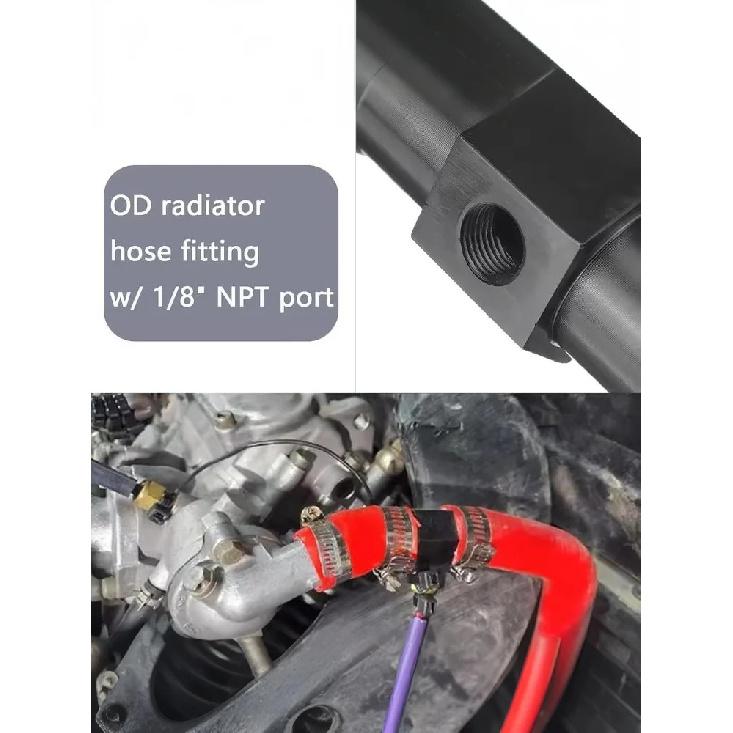 1Pc Black Water Temp Gauge Radiator Temperature Water Temp Joint Pipe Sensor 18MM 20MM 22MM 24MM Hose Adapter
