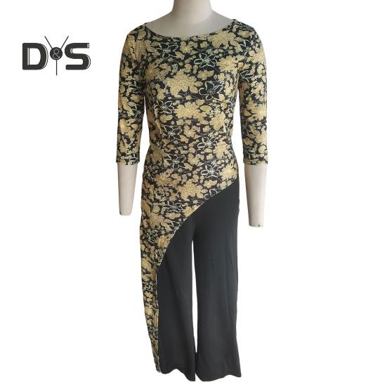 Женский комбинезон с лоскутным цветочным принтом — фото 5