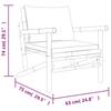 Garden Chairs 2 pcs with Cream Colored Cushions Bamboo